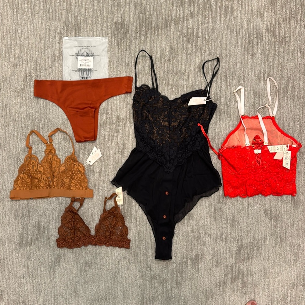 We Are HAH * Free People NWT Lingerie Bundle Size XSmall